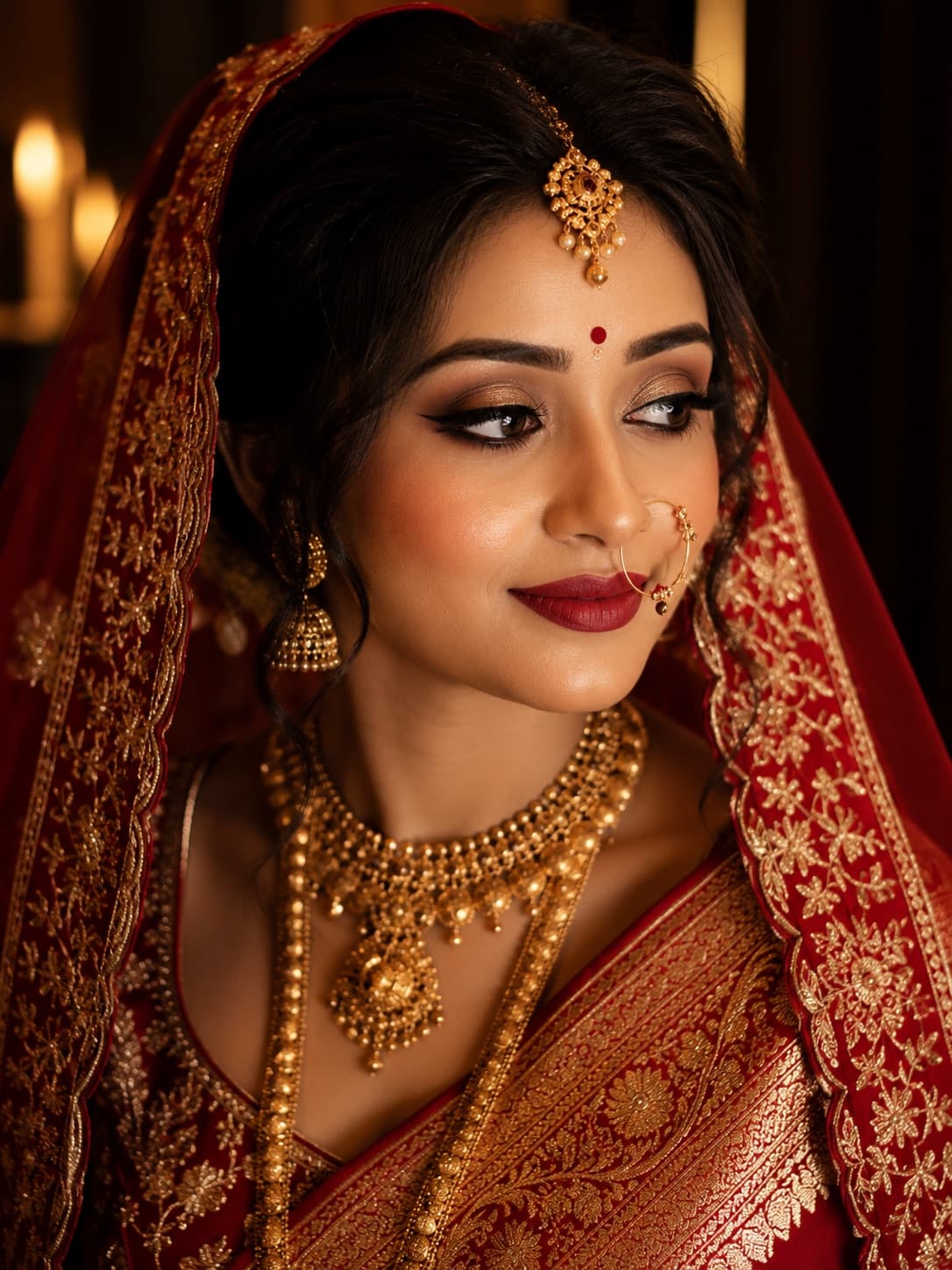HD bridal makeup look by Pareez Salon Kolkata